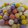 100% Wool Felt Balls 2.5cm - 100 Count - Easter Pastel Colours