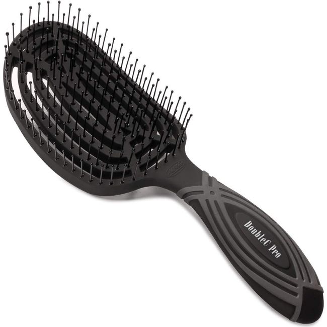 NuWay DoubleC Pro - U.S. Patented Double Curved/Circular Vented Detangling (Black)