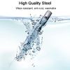 Olakin Professional Metal Nail File with Case, Nail File Manicure Tools, No Slip Handle Stainless Steel Nail Care Manicure Tool Accessories for Men Woman, White