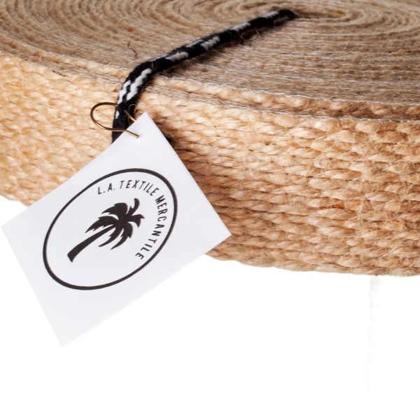 1 & 1/2" Thick Jute Burlap Webbing Tape Roll 3 Yards