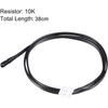 Hsthe Sea 5Pcs 10K Temperature Sensor Probe, Waterproof Temp Sensor Probe 3950 NTC Temp Sensor Probe, Digital Temperature Transmitter Extension Cable-Rubber Head