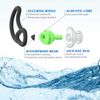 Hearprotek [2 Pairs] Ear Plugs for Swimming,Swim Ear Plugs Adults-Waterproof Silicone Water earplugs for Men Women Juniors Swimmers Pool Shower Bathing (Green)