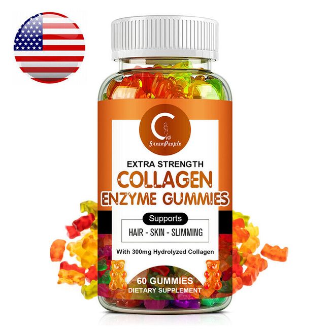 Collagen Enzyme Vitamin Gummies for Hair,Skin,Nails,Premium Collagen Supplement~