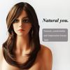 Auflaund Natural Straight Brown Wig Side Part Long Daily Use Hair Wigs with Natural Wave for Women Stunning Heat Resistant Fiber Hair Wig Up to 150 Degree (HST33#/30#)