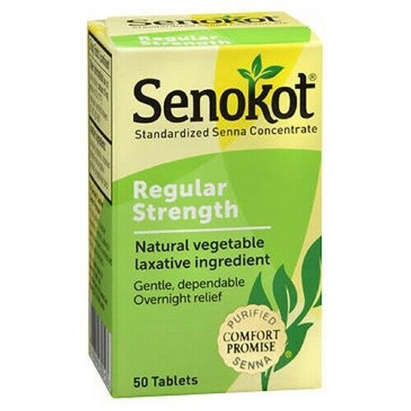 Senokot Natural Vegetable Laxative Ingredient  50 tabs By Senokot