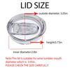 12oz Wine Tumbler Replacement Lids 4 Pack,Spill Proof Splash Resistant Silico...