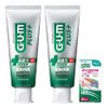 GUM Plus Dental Paste, Medicated Toothpaste, Herb Mint, 4.2 oz (120 g) x 2 + Bonus Included
