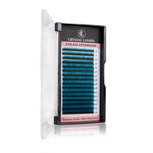 CRZEY CL0615 Extreme volume crystal lashes mix 0,07 mix 6-14 mm c verde/blu