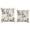 Beautiful Sealyham Terrier Dogs Pattern Cute Sealy Throw Pillow