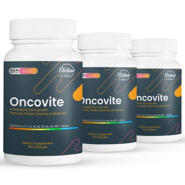 3 Pack Oncovite, antioxidant formula with vitamins & minerals-60 Capsules x3