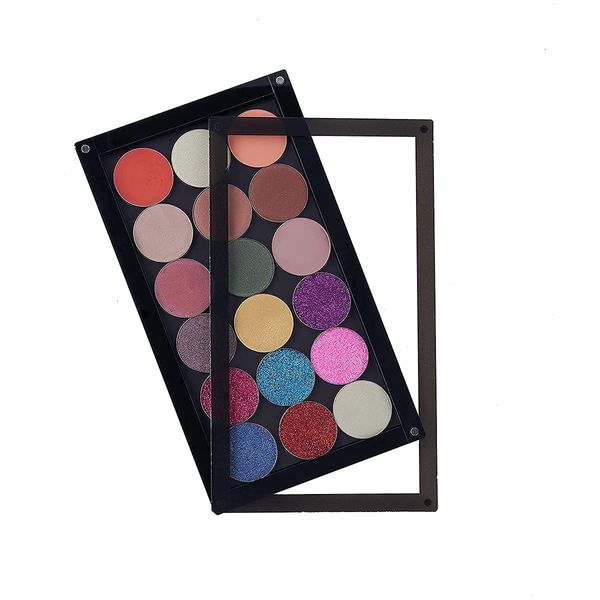 Coosei Empty Acrylic magnetic Makeup Palette Single Layer Portable Eyeshadow Palette with Magnetic Clear Window