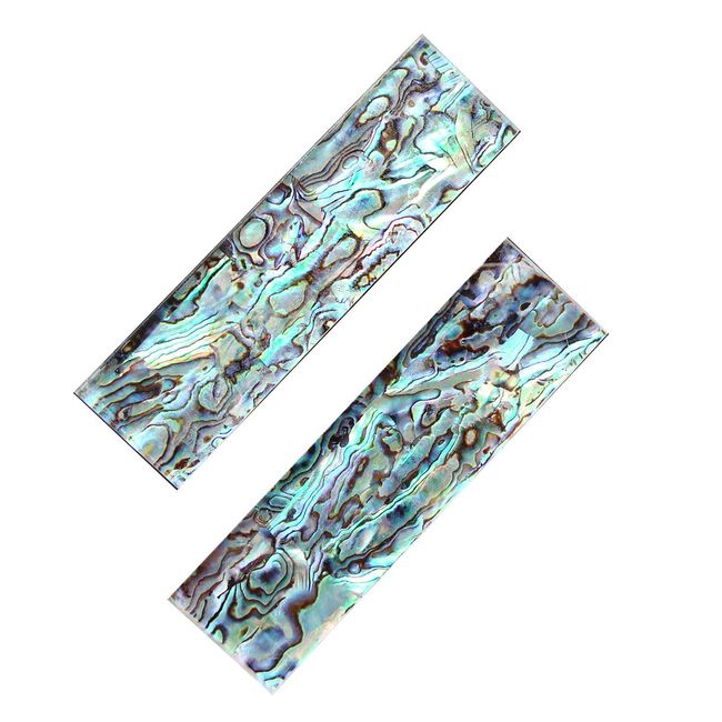 2 Pieces Natural Bobber Wabi Shell Pattern Acrylic Scale Slab Handle, DIY Knife Sword Making Supplies Material