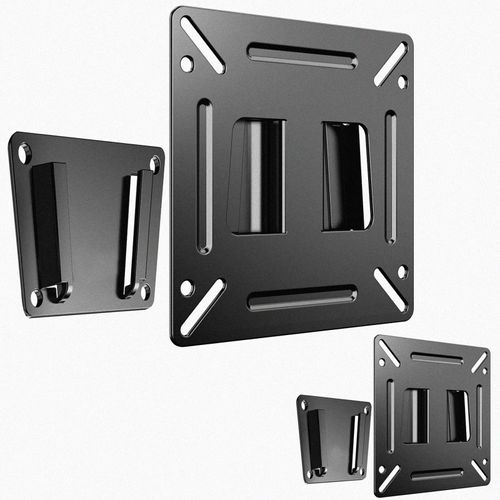 Nuyoah 2 Pack Monitor Wall Mount for 14”-27” TVs LED LCD Flat Screen, Small TV Mount for Computer Monitors, RV TV Mount Camper Fixed Low Profile with 100x100 VESA Mount, Hold up 33lbs
