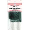 Dream World Pin Tail Combs Black 12Pcs Pack