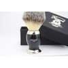 Synthetic Hair Shaving Brush Black & Silver Handle with Classical Box Presant