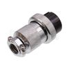 10101510166 Circular Cable Connector 3 Pin Female Silver Locking Ring