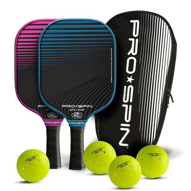 PRO SPIN Pickleball Paddles Set of 2 USAPA-Approved Graphite Carbon ...