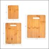 Bamboo Cutting Board 3pc Set Reversible Kitchen Chopping & Serving Use