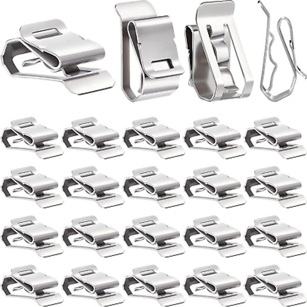 100 Pcs Stainless Steel Cable Clips S Clip Metal Trailer Wire Clip Electrical Co