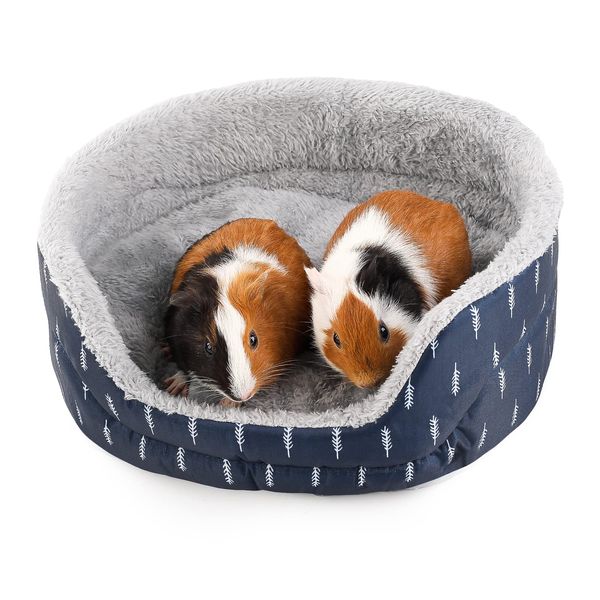 ONEJU Guinea Pig Bed, Guinea Pig Oval Cuddler, Rabbit Bed, Bunny Bed, Guinea Pig Cage Accessories for Guinea Pig, Bunny, Hamster, Chinchilla, Ferret, Rabbit and Other Small Pets - Oval Shape