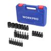 WORKPRO 25-piece Torx Bit Socket and External Socket Set, 1/4", 3/8", 1/2" Drive