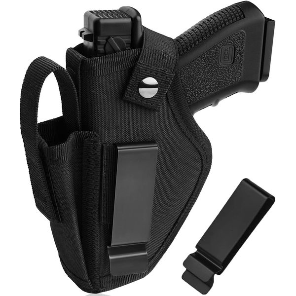 Gun Holster for Men/Women, Pistol Holster for Glock 43x Holster, IWB/OWB 9mm Holsters, 380 Gun Holster, Gun Holster Fits Right/Left, Holster Fits Glock19,17,23,26,27,42,43 M&P Shield