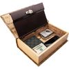 Barska Portable Diversion Book Safe Secret Hidden Storage Lock Box - ANTIQUE MAP
