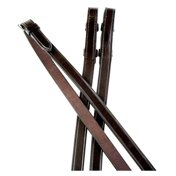 Collegiate Plain Reins IV, Black, 5/8"x54"