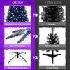 5FT Black Christmas Tree Prelit Halloween Artificial Xmas tree with 250 Light