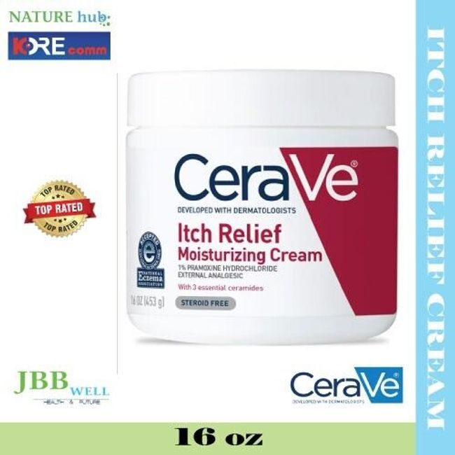 Cerave Itch Relief Pramoxine Hydrochloride Moisturizing Lotion - 16oz