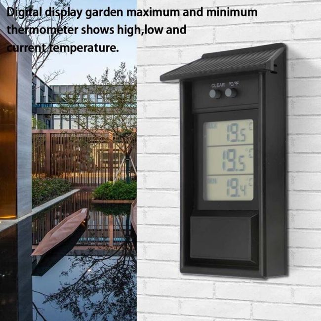 Digital Max Min Greenhouse Thermometer Battery Powered High