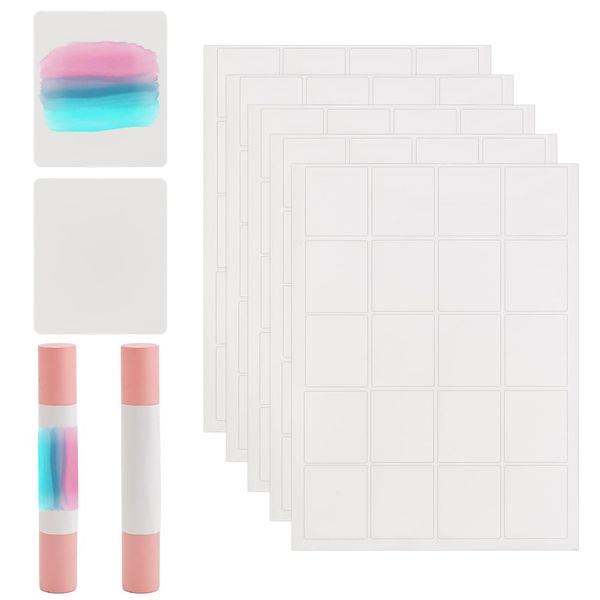 PH PandaHall 300 weiße Lippenbalsam Etiketten, 2,2x1,8 Zoll, bedruckbar, beschreibbar, selbstklebend für Lippenbalsamröhren und Laserdrucker