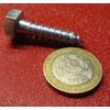 Zinc Hex Head Lag Screw 1/2 Hex Size 5/16 Thread x 1.25" Length, 100 pcs