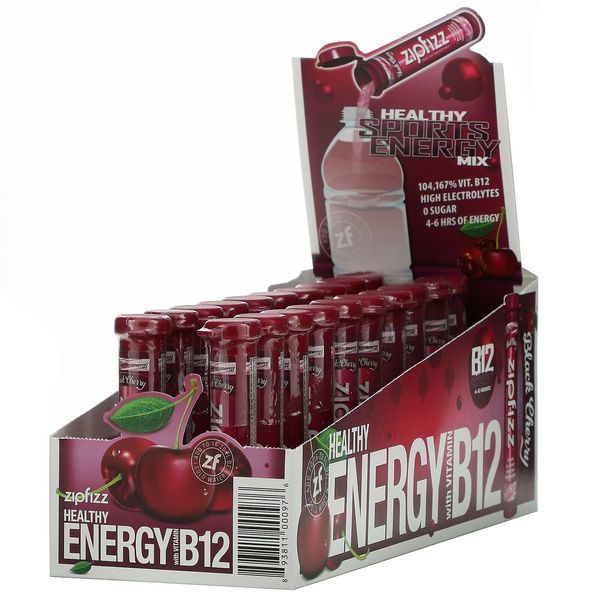 Healthy Sports Energy Mix with Vitamin B12, Black Cherry, 20 Tubes, 0.39 oz (11