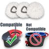 Mop Replace Head [ 3 Pack ] Mop Refills Compatible with Triangle Spin Mop, 100% Microfiber, Deep Cleaning Machine Washable and Easy-to-Replace