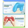 FYOUNG Controller Grip for JoyCon Compatible with Nintendo Switch & Switch OLED Model, Comfort JoyCon Holder Accessories (2 Pack) - Blue/Red