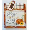 2 pc Kitchen Set: 1 Jumbo Potholder & 1 Towel, PLAID FALL, CRAZY PUMPKIN LADY,HL