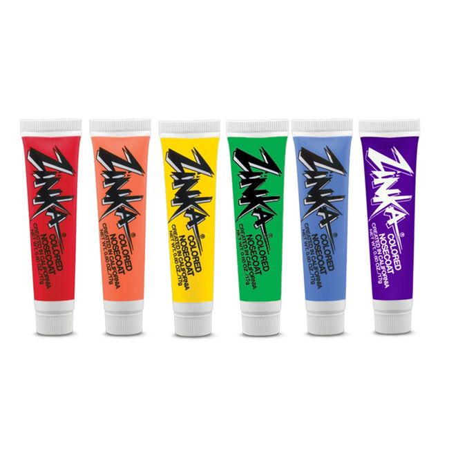 Zinka Nosecoat Sunscreen - Rainbow Pack - Red/Orange/Yellow/Green/Blue/Purple