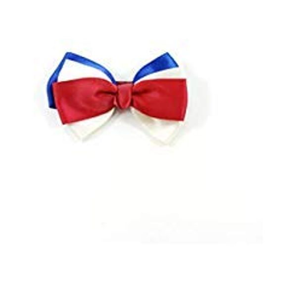 Lil Pepper Jewelry Red White Blue Bow Hair Clip HB6 Barrette Headband Hair Accessory Stylish Trendy Bow Clip Pony Tail