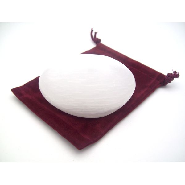 Selenite Sooth Stone with Pouch