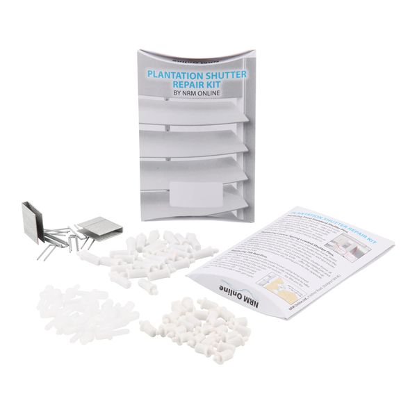 Plantation Shutter Repair Kit 80 PCS 20 x Tilt Rod Staples 20 x Regular Spring Pins 20 x Small Spring pins 20 x Standard Fixed Pins.