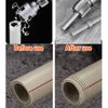 Integrated Internal & External Pipe Threading Tool, Plastic Pipe Threader Cutting Tool, PVC Pipe Threader Electric Drill Compatible, 1/2" (DN15) 3/4" (DN20) Pipe Sizes Rethreading Tool (1/2"+3/4")