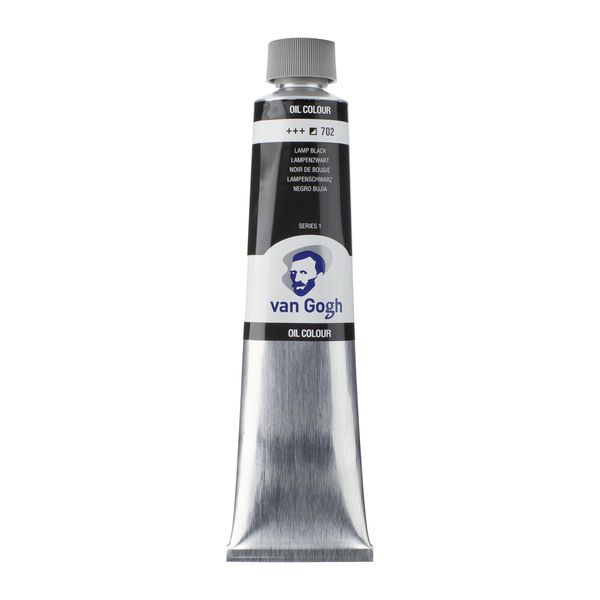 Van Gogh Ölfarbe, 200ml Tube, Lampenschwarz 702