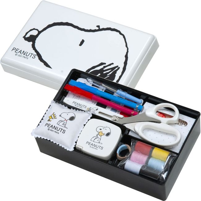 Misasa NO.8652 Snoopy Sewing Set, Compact Type, White