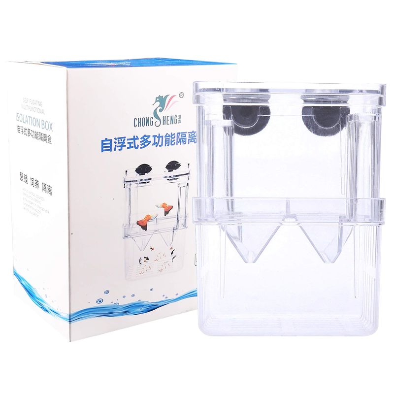 Tiberham Fish Breeding Box, Acrylic Floating Fish Hatchery Isolation ...