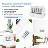 Digital Bathroom Wall Clock with Temperature Humidity, Waterproof Visual Countdown Timer for Shower, Water Resistant Bath Clock Thermometer Hygrometer Combo, Mirror Suction Timer for Makeup (White)