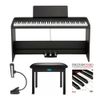 KORG 88Key Piano w/ Stand + 3 Pedal bundle w/ Knox Bench, Light & Piano Book/CD