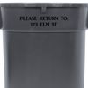 VWAQ Garbage Bin Decor Custom Decal Please Return to Personalized Trash Can Sticker - TC13 (Black)