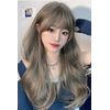 M Grande Basic Line Wig, (Created by Top Stylist), 6-Piece Set, Women's, Wig, Long, Natural, Face Shrinking, Full Wig, Light Greige LCa DY29A