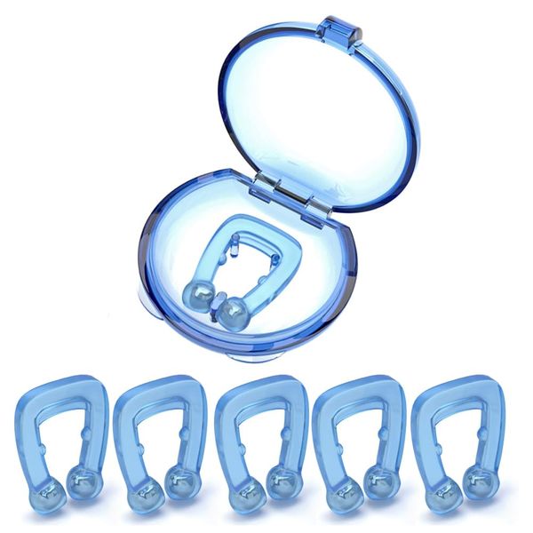 6 Packs Anti Snore Devices, Magnetic Anti Snore Clip Reusable Anti Snoring Device, Professional Effective Snoring Solution